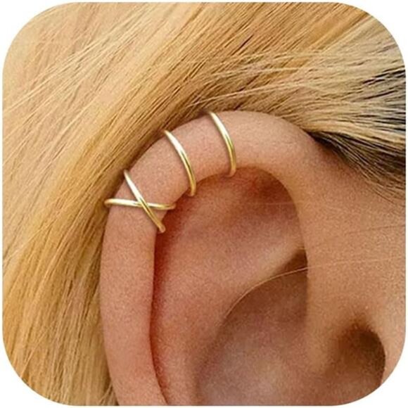 Ear Cuffs Non Piercing Ear Cuff Earrings Trendy Clip on Cartilage for Women - Picture 1 of 6